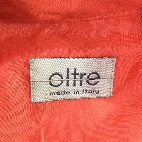 Oltre Women's Mock Neck Flap Pocket Zippered Lightweight Orange Jacket Size 14 - Picture 10 of 15